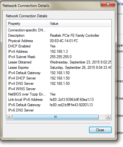 internet working when only modem is conncected