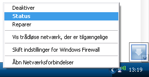 How to find the DHCP info on WinXP (I know this is in Danish, but you get the point)