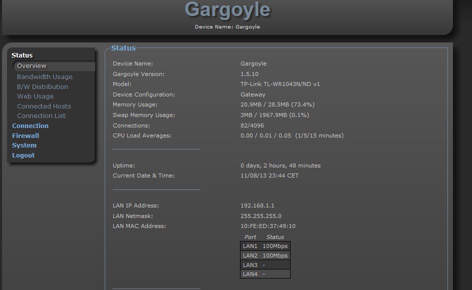 gargoyle main page