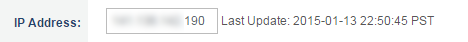 Time when DynDNS was updated